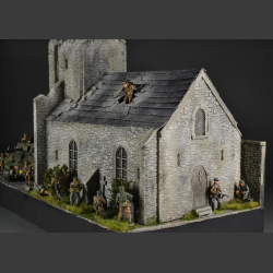 French church in Normandy - diorama