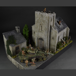 French church in Normandy - diorama