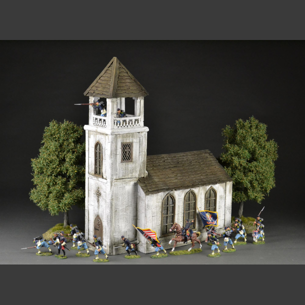 North American white wooden church