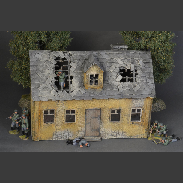 House bombed and shelled...