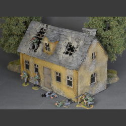 House bombed and shelled...