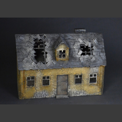 House bombed and shelled...