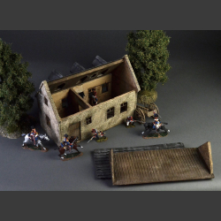 Plancenoit village house, bombed and shelled...