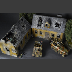 House bombed and shelled...