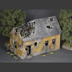 House bombed and shelled...