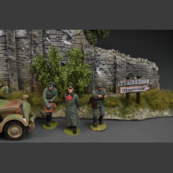 Normandy - stone wall with green bushes and grass