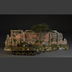 Anzio - Old stone wall with majestic Pinje-tree