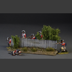 Wooden fence with bushes (only 1 in stock)