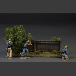 Wooden fence with bushes (only 1 in stock)