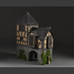 Medieval building and gate 