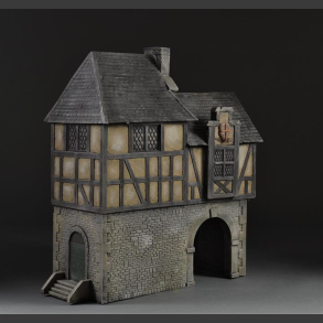 Medieval building and gate 