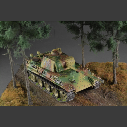 Coniferous forest and road - diorama
