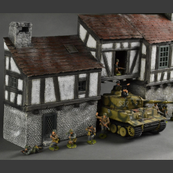 Medieval building with passage.