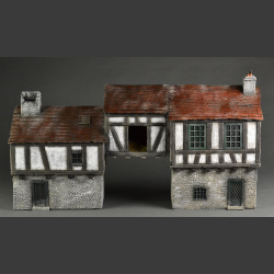 Medieval building with passage.