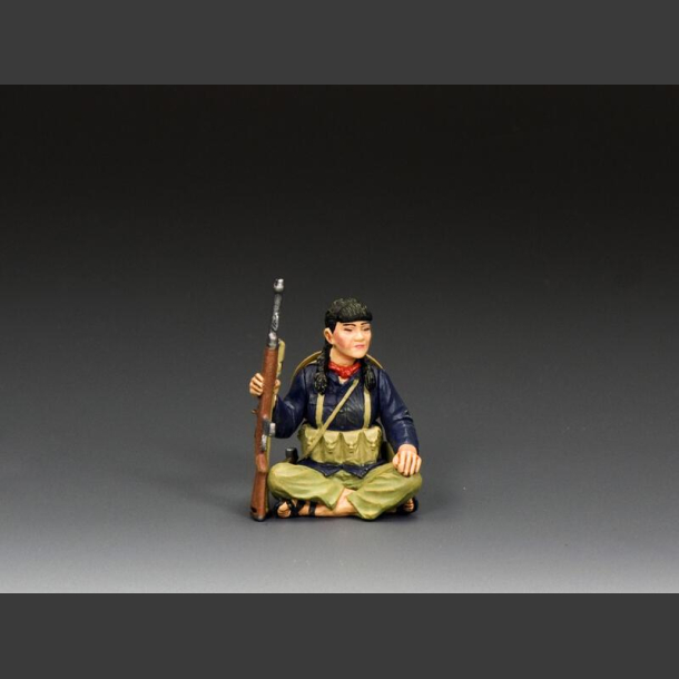 Sitting VC Female Soldier
