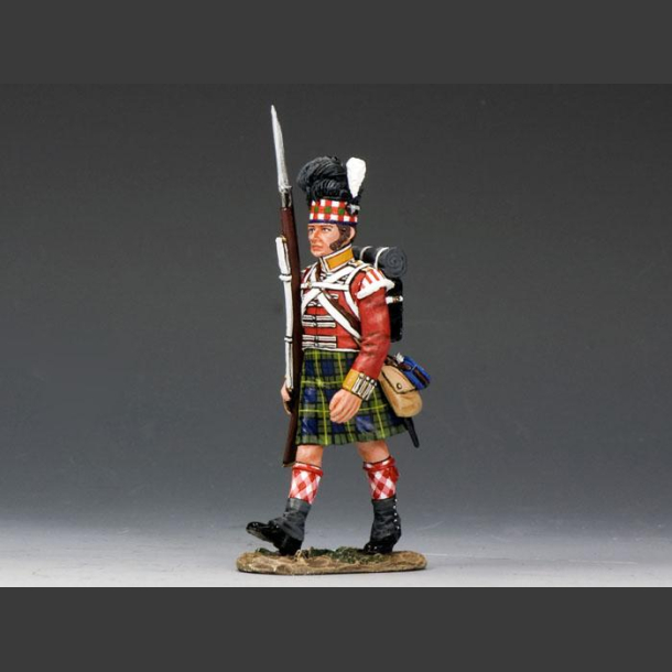 92nd Highlanders marching w/ rifle 